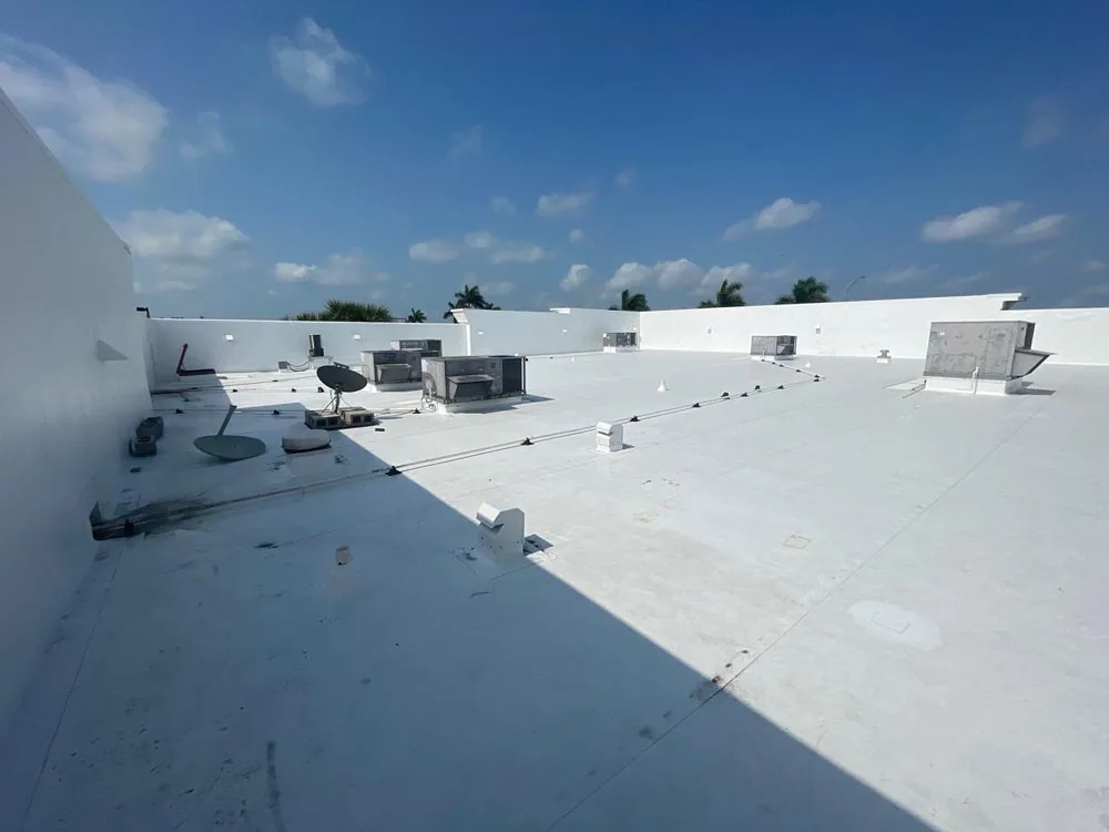 White TPO roof system in Oceanside, CA